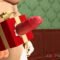 Santa Claus plays with a super cute nerdy girl