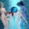 Three wet futa bitches fuck asses in the shower – animation futanari 3some sex